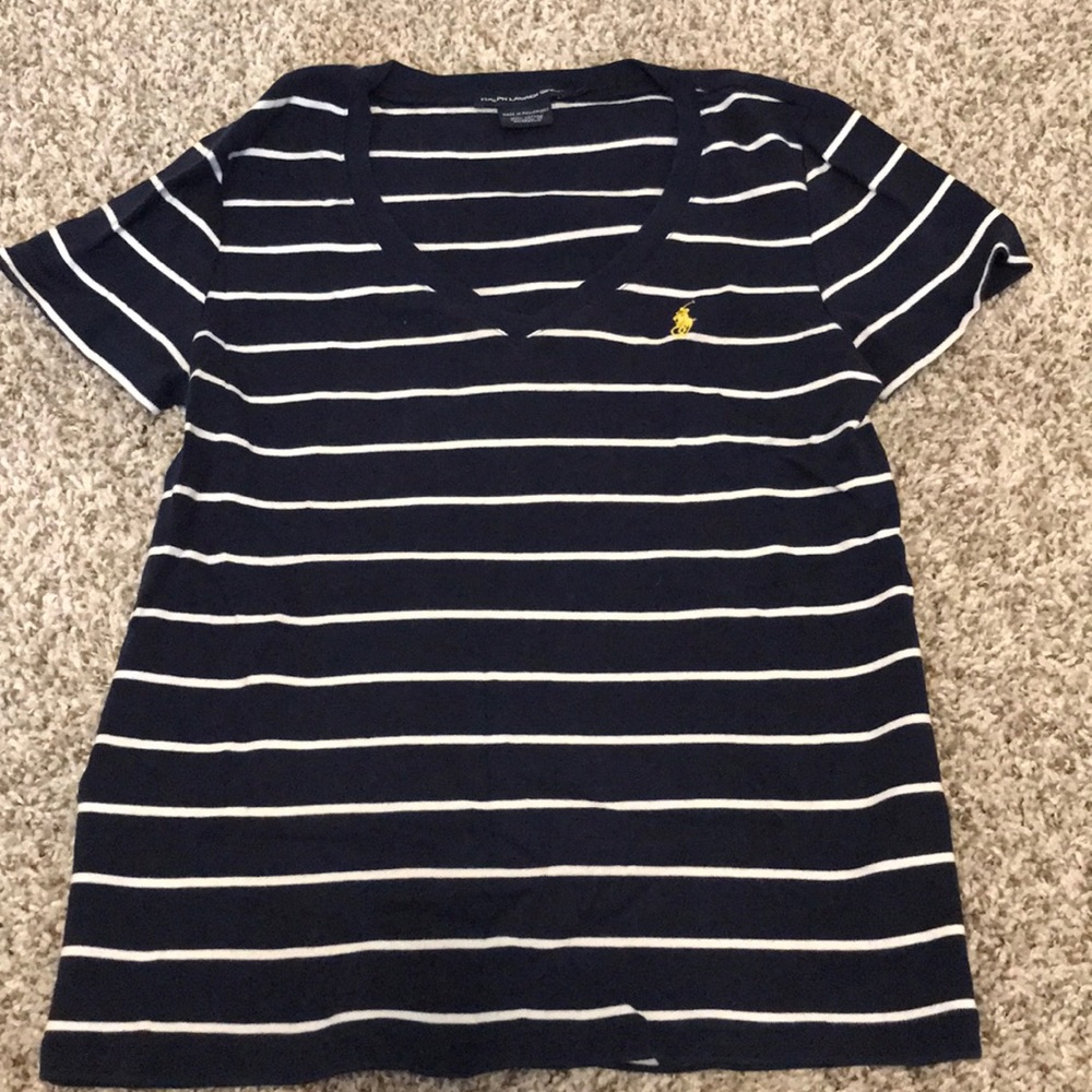 Striped Ralph Lauren Sport v neck